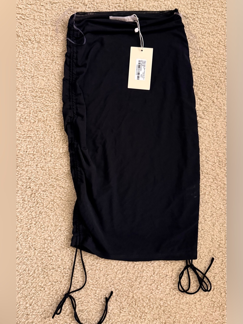 NWT Meshki Lindsey Mesh Ruched Skirt
